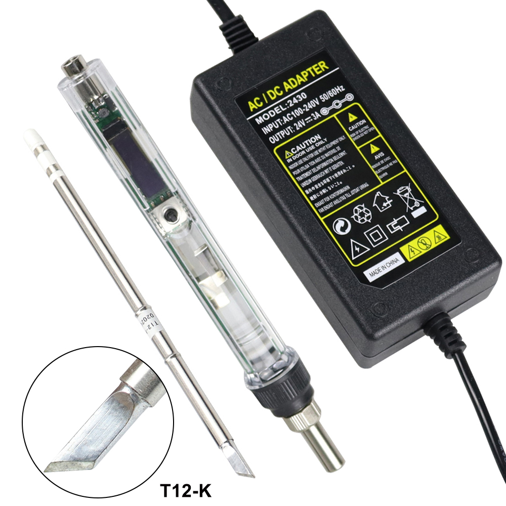 Soldering Station T12 Oled - T12 電気はんだごてキット DC 12-24V 72 ワット調節可能な温度ミニデジタル